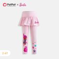 Barbie Toddler Girl Star Print Ruffle Skirt Leggings Pink image 1