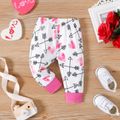 Baby Boy/Girl Allover Heart & Arrow Print Pants Hot Pink image 1