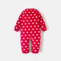 PAW Patrol Little Boy/Girl Animal Design Polka Dots Long-sleeve Thermal Flannel Jumpsuit Red image 3