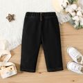 Baby Boy/Girl Thermal Fleece Lined Solid Straight Fit Jeans Black image 5