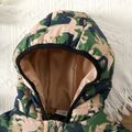 Baby Boy Allover Dinosaur Print Thermal Hooded Winter Coat Army green image 3