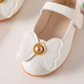Toddler / Kid Faux Pearl Butterfly Decor White Mary Jane Shoes White image 5