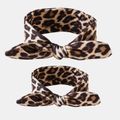2-pack Leopard Print Bow Headband for Mom and Me Khaki image 1