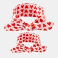 2-pack Heart Print Bow Headband for Mom and Me Red image 1
