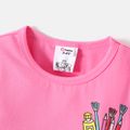 Peppa Pig Toddler Girl Striped Pocket Design Long-sleeve Cotton Dress Pink image 2
