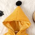 Baby Boy/Girl Pompon Hooded Long-sleeve Thermal Lined Quilted Winter Coat Yellow image 3