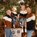 Family Matching Long-sleeve Colorblock Knitted Pullover Sweaters Multi-color image 2