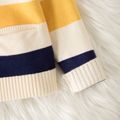 2pcs Toddler Girl/Boy Trendy Stripe Colorblock Sweater and Scarf MultiColour image 5