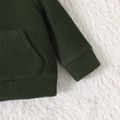 Baby Boy/Girl Solid Textured Long-sleeve Hoodie Green image 5