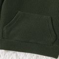 Baby Boy/Girl Solid Textured Long-sleeve Hoodie Green image 4