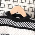 Kid Boy Stripe Colorblock Knit Sweater BlackandWhite image 4