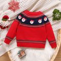 Christmas Baby Boy/Girl Santa Pattern Red Knitted Sweater Red image 2