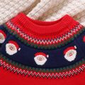 Christmas Baby Boy/Girl Santa Pattern Red Knitted Sweater Red image 5
