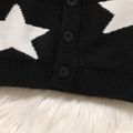 Baby Boy/Girl Allover Stars Pattern Black Long-sleeve Knitted Cardigan Sweater Black image 5
