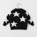 Baby Boy/Girl Allover Stars Pattern Black Long-sleeve Knitted Cardigan Sweater Black image 3