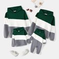 Family Matching Colorblock Long-sleeve Hoodies Color block image 1
