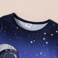 Kid Boy Space Astronaut Print Long-sleeve Tee Blue image 4