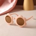 Kids Fashion Flower Shape Frame Decorative Glasses (With Glasses Case) Pink image 3