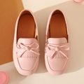 Toddler / Kid Bow & Tassel Decor Pink Loafers Light Pink image 1