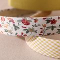 3-pack Solid & Floral & Plaid Pattern Headband for Girls Yellow image 4