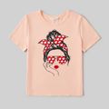 Mommy and Me 95% Cotton Short-sleeve Figure Print Tee ColorBlock image 2