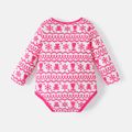 Looney Tunes Baby Girl Allover Print/Ribbed Long-sleeve Romper Pink image 3