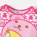 Looney Tunes Baby Girl Allover Print/Ribbed Long-sleeve Romper Pink image 4