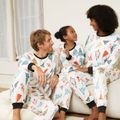 Christmas Family Matching Allover Xmas Tree Print Long-sleeve Naia Pajamas Sets (Flame Resistant) Black image 2