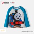 Thomas & Friends Toddler Boy/Girl Colorblock Long Raglan Sleeve Tee flowergrey image 1