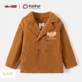 Tom and Jerry Kid Boy Lapel Collar Double Breasted Coat Brown image 1