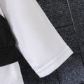 100% Cotton 2pcs Baby Boy Long-sleeve Faux-two Tee and Letter Design Sweatpants Set Black image 4
