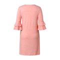 Maternity Ruffle-sleeve Ruched Pink Dress Pink image 4
