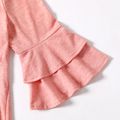 Maternity Ruffle-sleeve Ruched Pink Dress Pink image 5