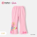 Barbie Toddler Girl Leopard/ Character Print Elasticized Flared Pants Pink image 1