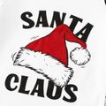 Christmas Family Matching Xmas Hat & Letter Print Black Plaid Raglan-sleeve Snug-fit Pajamas Sets ColorBlock image 3