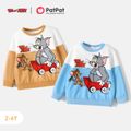 Tom and Jerry Toddler Boy Colorblock Pullover Sweatshirt Blue image 2