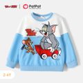 Tom and Jerry Toddler Boy Colorblock Pullover Sweatshirt Blue image 1