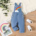 Baby Boy/Girl Rainbow Print Denim Overalls Blue image 1