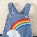 Baby Boy/Girl Rainbow Print Denim Overalls Blue image 5