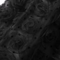 Kid Girl Polka dots 3D Floral Design Elasticized Mesh Skirt Black image 4