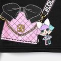 L.O.L. SURPRISE! 2pcs Kid Girl Bag Print Black Sweatshirt and Mesh Skirt Set Black image 3