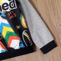 Kid Boy Painting Print Raglan Sleeve Hoodie Sweatshirt Multi-color image 3