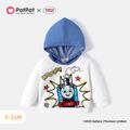 Thomas & Friends Baby Boy Print Graphic Long-sleeve Color Contrast Hoodie White image 1