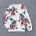 Mommy and Me Allover Floral Print Long-sleeve Sweatshirts White image 2