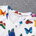 Family Matching Allover Butterfly Print Twist Knot Bodycon Dresses and Short-sleeve T-shirts Sets Multi-color image 3