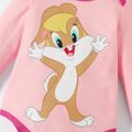 Looney Tunes Baby Boy/Girl Cartoon Animal Print Long-sleeve Romper Pink image 4