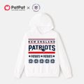 NFL Family Matching 95% Cotton Christmas Graphic Print White Long-sleeve Hoodies White image 3