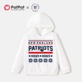 NFL Family Matching 95% Cotton Christmas Graphic Print White Long-sleeve Hoodies White image 4