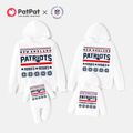 NFL Family Matching 95% Cotton Christmas Graphic Print White Long-sleeve Hoodies White image 1