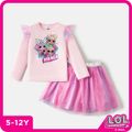 L.O.L. SURPRISE! Kid Girl 2-piece Graphic Tee and Mesh Skirt Set Pink image 1